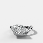 Contoured Engagement Ring with a Marquise Cut Diamond