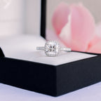 2.0 CT Cushion Cut Moissanite Halo Setting Engagement Ring