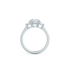 1.50 CT elongated cushion Cut Moissanite Three Stone Style Engagement Ring