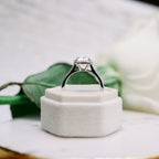 2.0 CT Cushion Cut Moissanite Halo Engagement Ring