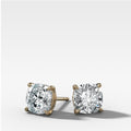 Cushion Cut Single Point Prong Diamond Studs