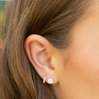 Cushion Cut Single Point Prong Diamond Studs