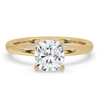 Cushion Cut Engagement Ring with Classic Solitaire Setting