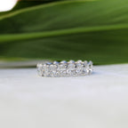 3.0 CT Oval Cut Moissanite Full Eternity Wedding Band