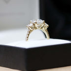 2.0 CT Round Moissanite Three Stone Setting Engagement Ring