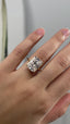 7.50 CT Radiant Cut Lab Grown Hidden Halo Engagement Ring
