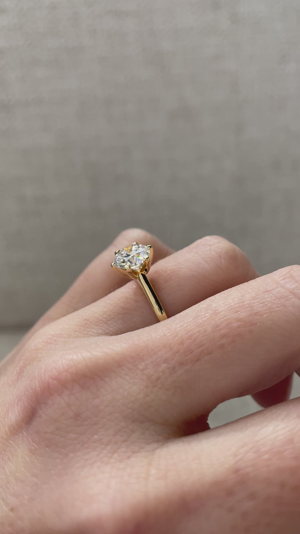 1.57 CT Round Cut Lab Grown Solitaire Engagement Ring