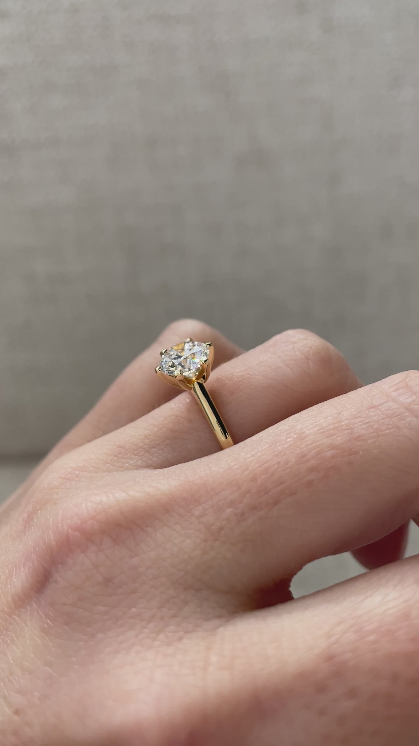 1.57 CT Round Cut Lab Grown Solitaire Engagement Ring