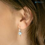 dazzling pair of white gold fish hook drop earrings - DisneyValley