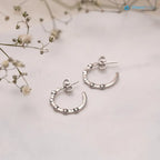 distinguished pair of white gold with round diamond earrings - DisneyValley