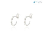 distinguished pair of white gold with round diamond earrings - DisneyValley