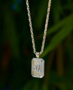 ZODIAC DOG TAG Gold Pendant with 0.60ct Diamonds