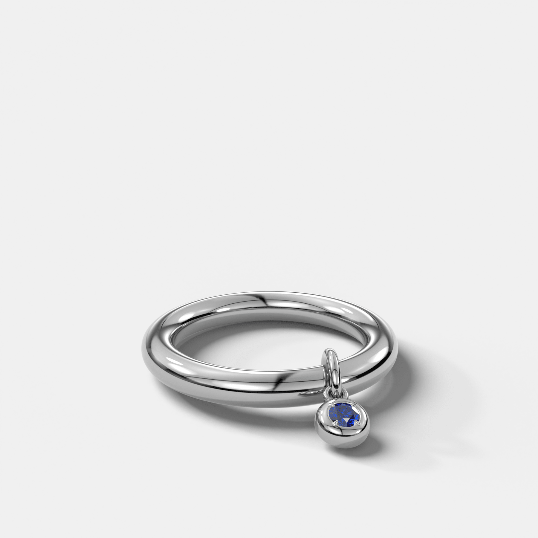 Donut Band with Gemstone Charm Secondary image