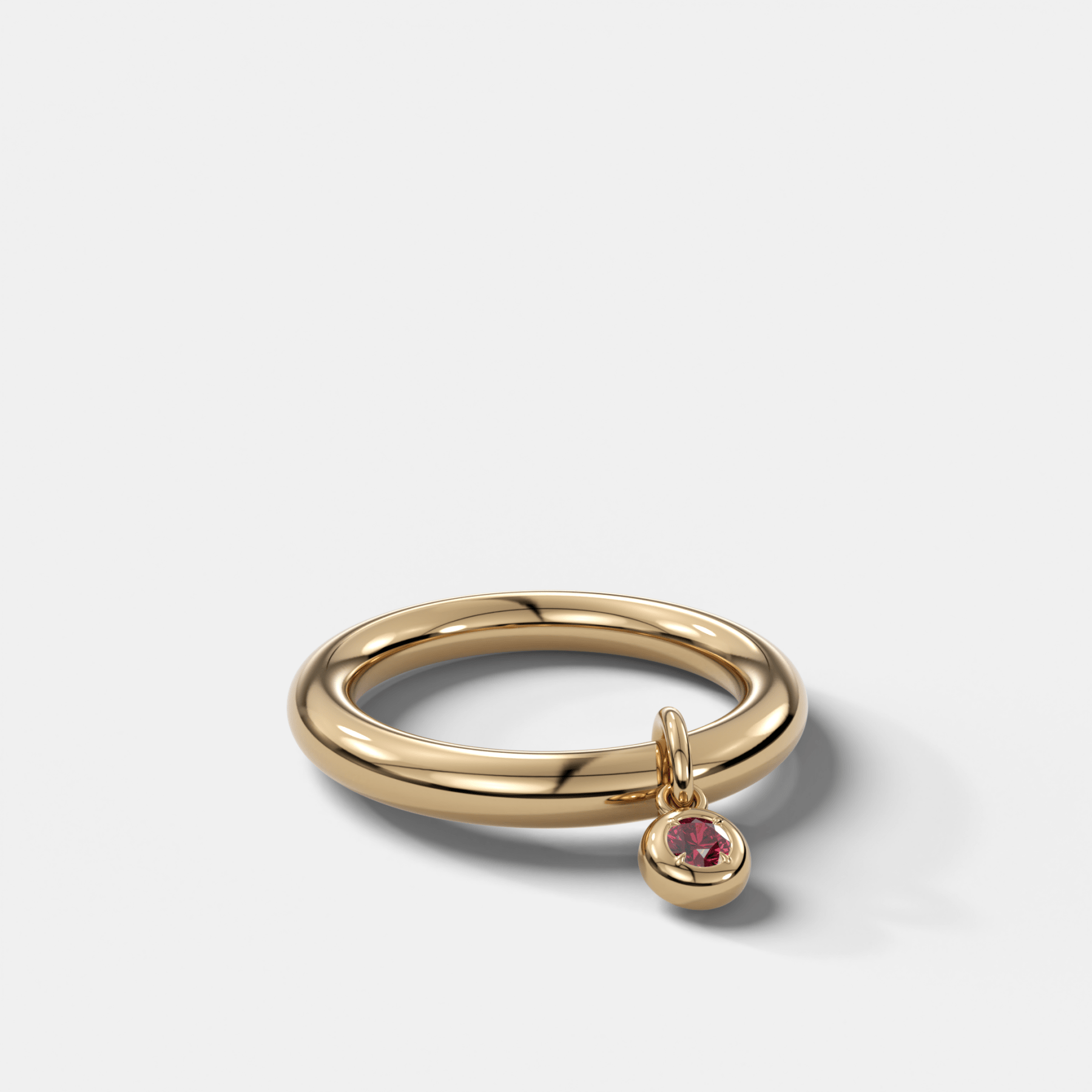 Donut Band with Gemstone Charm Main image