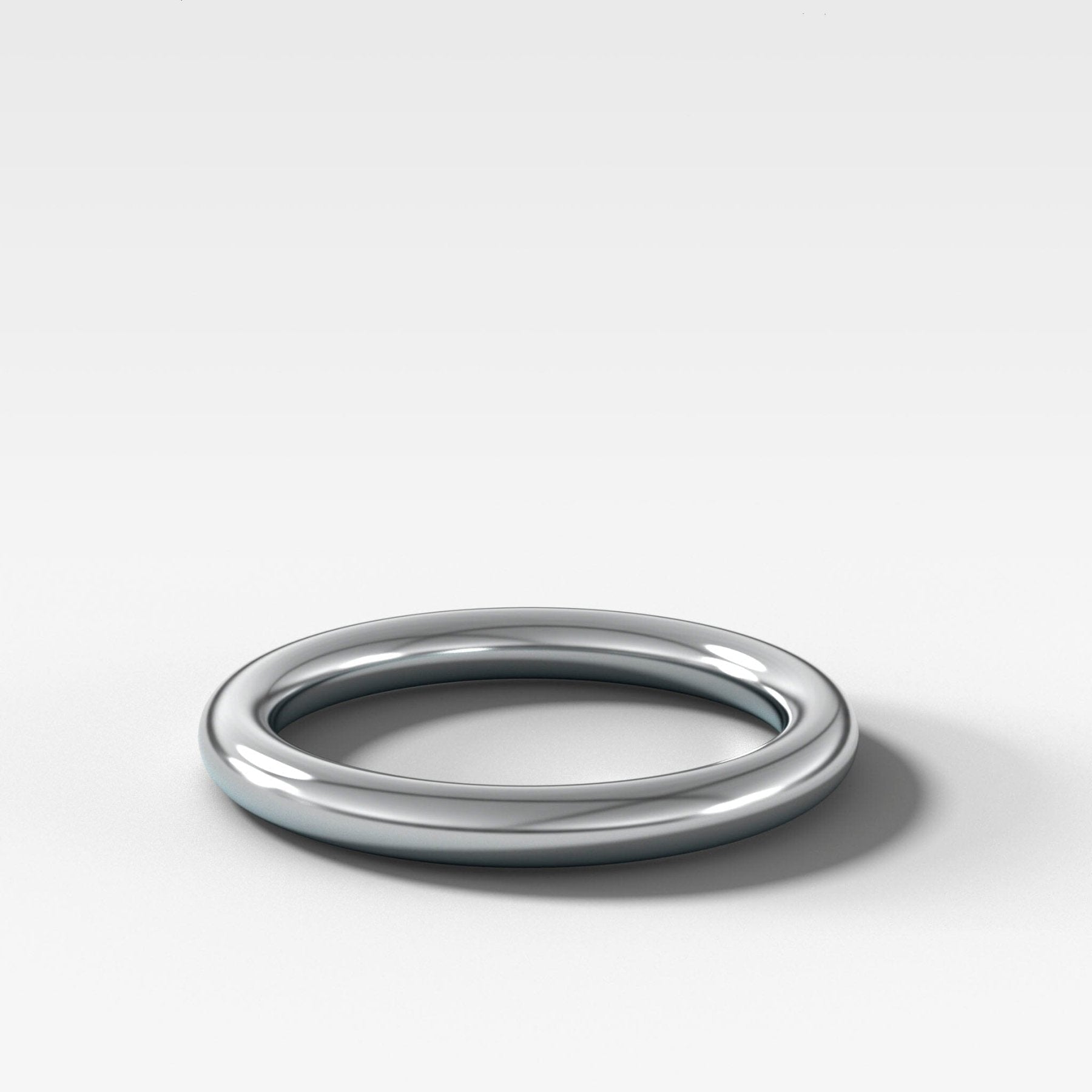 Donut Rounded Wedding Band 2.5mm
