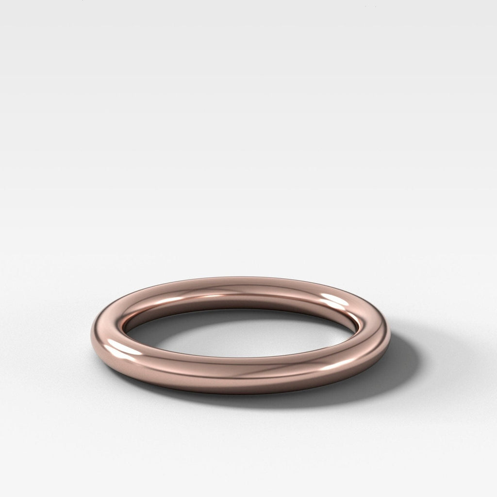 Donut Rounded Wedding Band 2.5mm