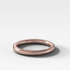 Donut Rounded Wedding Band 2.5mm
