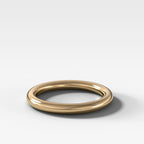 Donut Rounded Wedding Band 2.5mm