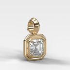Double Bezel Asscher Attachable Diamond Pendant
