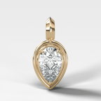 Double Bezel Flipped Pear Attachable Diamond Pendant
