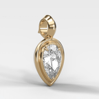 Double Bezel Flipped Pear Attachable Diamond Pendant