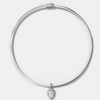 Double Bezel Flipped Pear Attachable Diamond Pendant With Reversible Omega Chain (3mm)