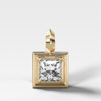 Double Bezel Princess Attachable Diamond Pendant