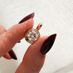 Double Bezel Round Attachable Diamond Pendant