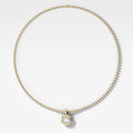 Double Bezel Round Attachable Diamond Pendant With Beaded Chain (3mm)