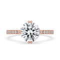 Hidden Halo Engagement Ring with Sparkling Round Diamond
