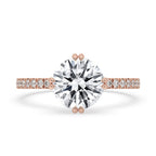 Hidden Halo Engagement Ring with Sparkling Round Diamond