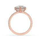 2 Carat Round Diamond Ring With Pave Band
