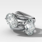 Double Wrap Engagement Ring with Oval Cut Diamonds 6CTW