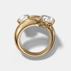 Double Wrap Engagement Ring with Pear Cut Diamonds 6CTW