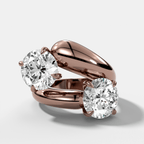 Double Wrap Engagement Ring with Round Cut Diamonds 6CTW