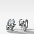 Double Wrap Oval Huggie Earrings