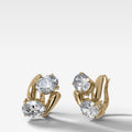 Double Wrap Oval Huggie Earrings