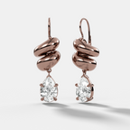 Dual Wrap Drop Earrings with Pear Cut Diamonds