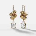 Dual Wrap Drop Earrings with Pear Cut Diamonds