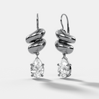 Dual Wrap Drop Earrings with Pear Cut Diamonds