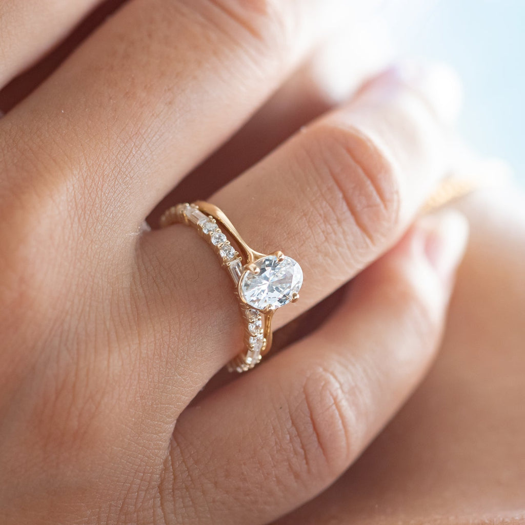 2.72 CT Oval Cut Moissanite Solitaire Engagement Ring