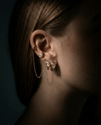 Ear Cuff Single with Diamond Chain
