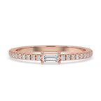 Baguette Diamond East West Engagement Ring