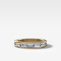 East West Channel Set Baguette Wedding Band