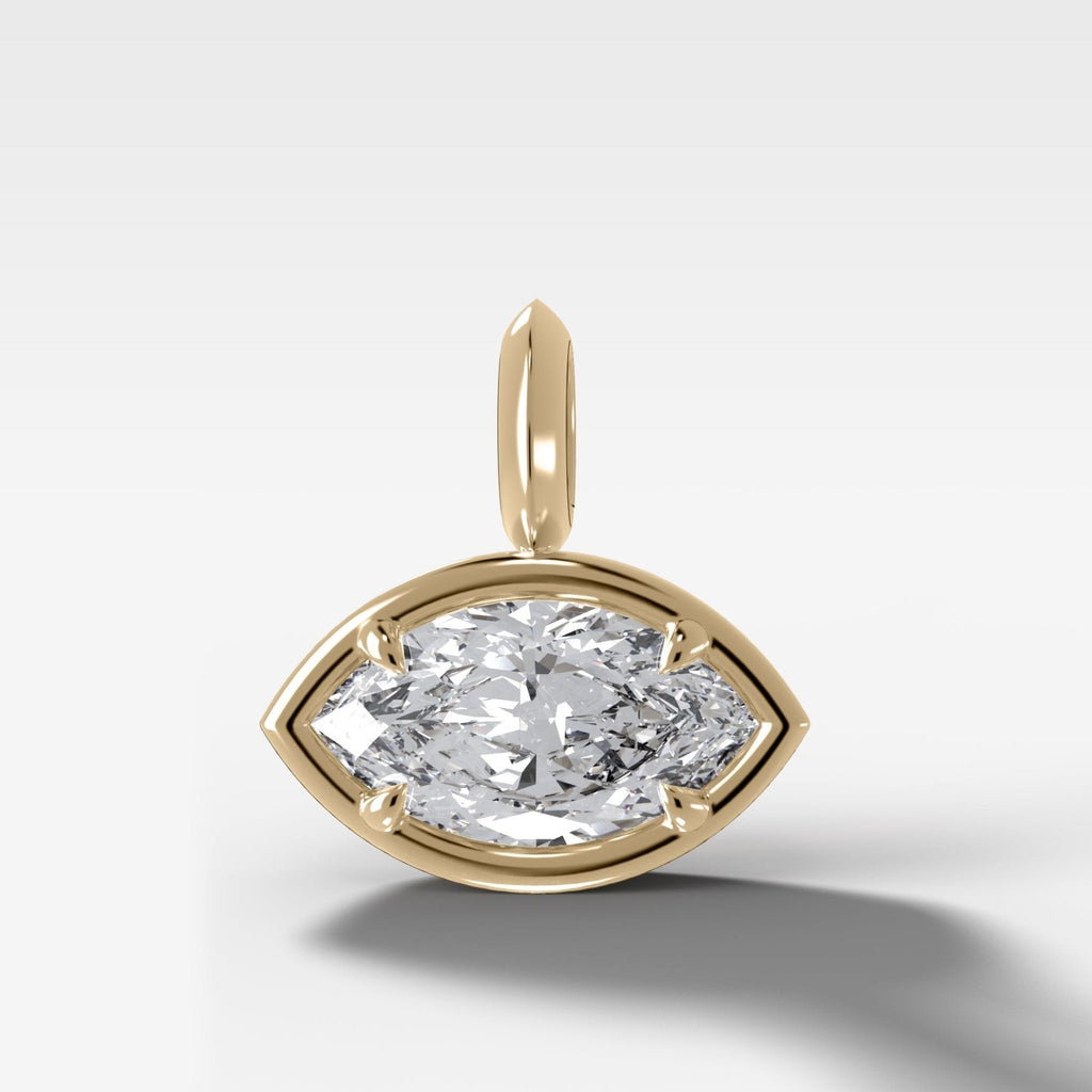 East West Club Attachable Pendant with 6.27ct Lab Grown Marquise Cut Diamond