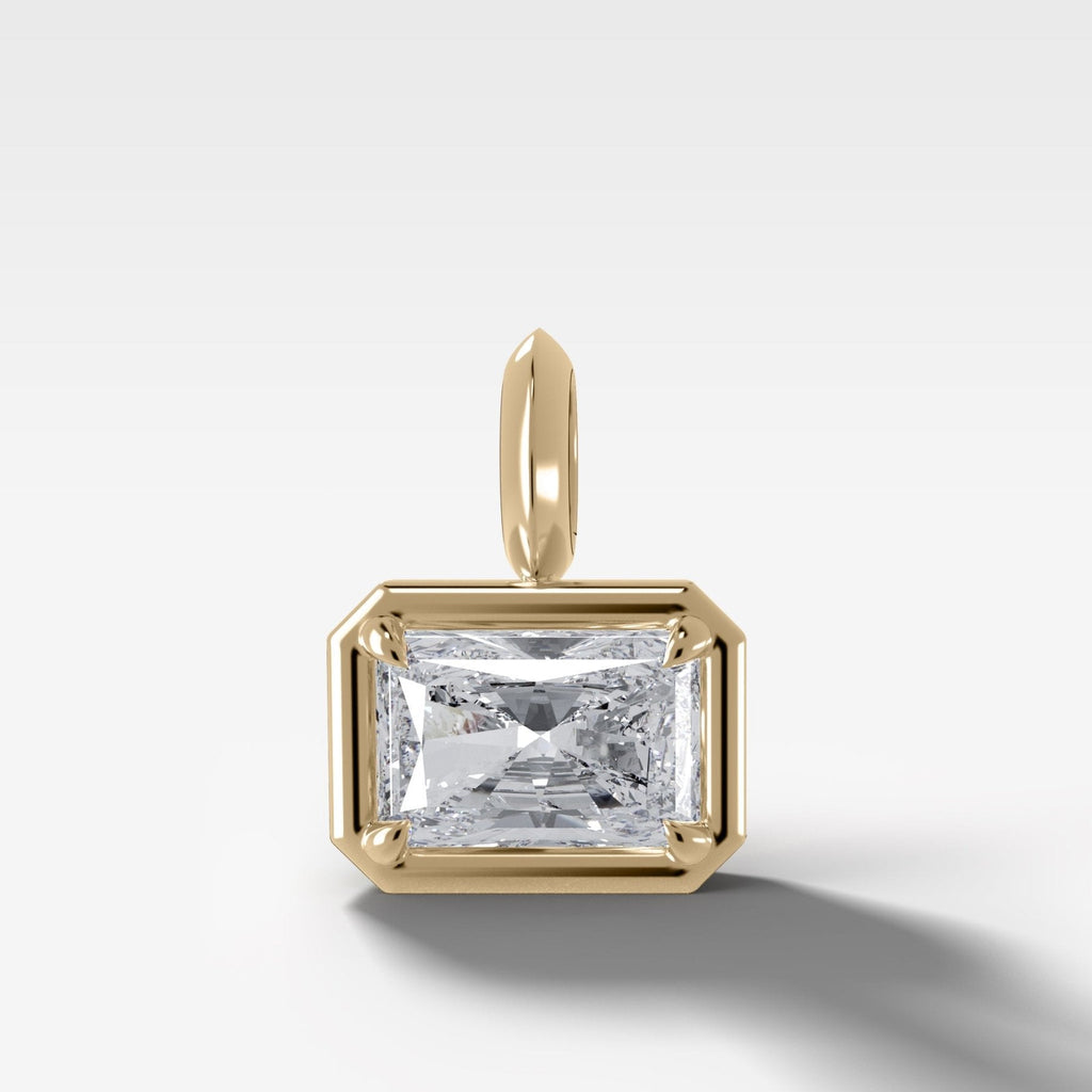 East West Club Elongated Radiant Attachable Diamond Pendant