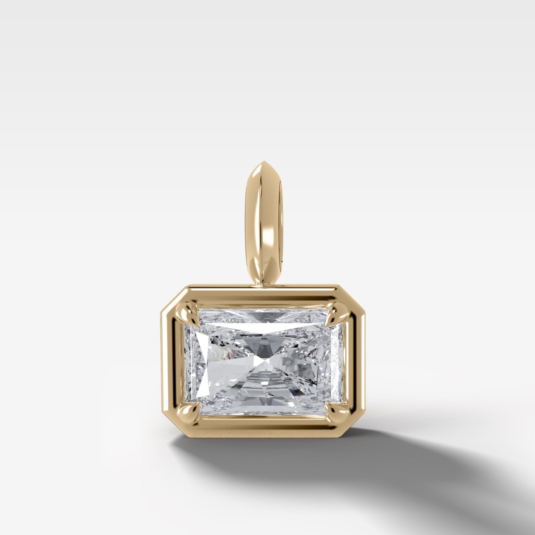 East West Club Elongated Radiant Attachable Diamond Pendant