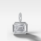 East West Club Emerald Attachable Diamond Pendant