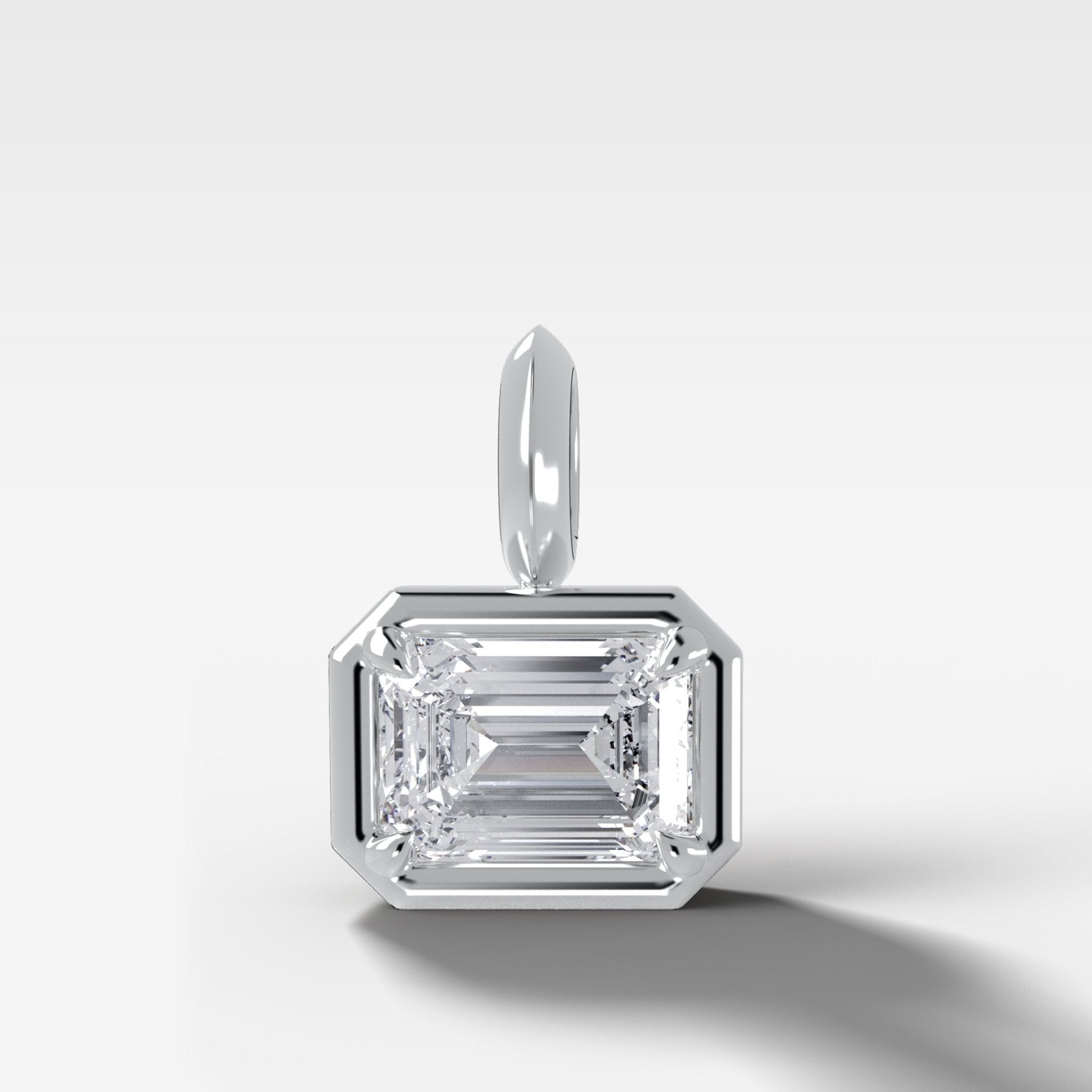 East West Club Emerald Attachable Diamond Pendant