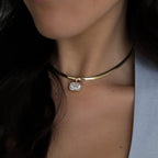 East West Club Emerald Attachable Diamond Pendant